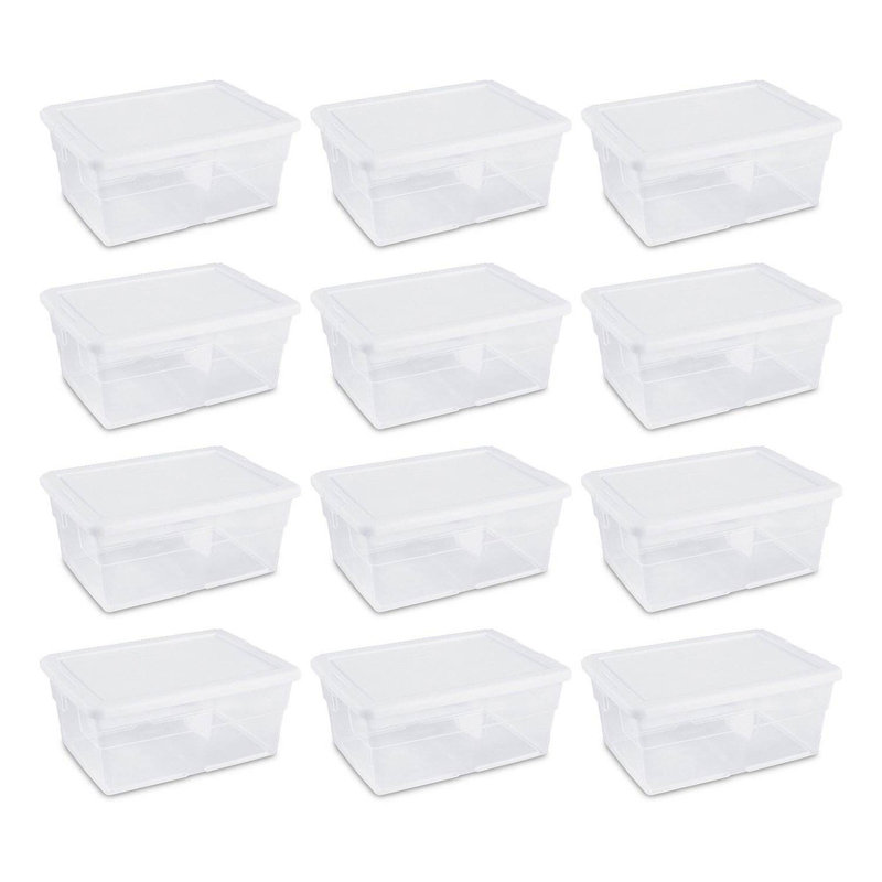 Sterilite 6 Qt Clear Storage Tote & 16 Qt Clear Storage Tote Wayfair